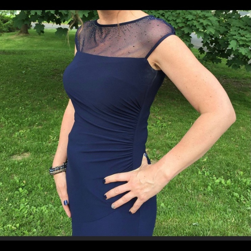 Beautiful navy full length gown